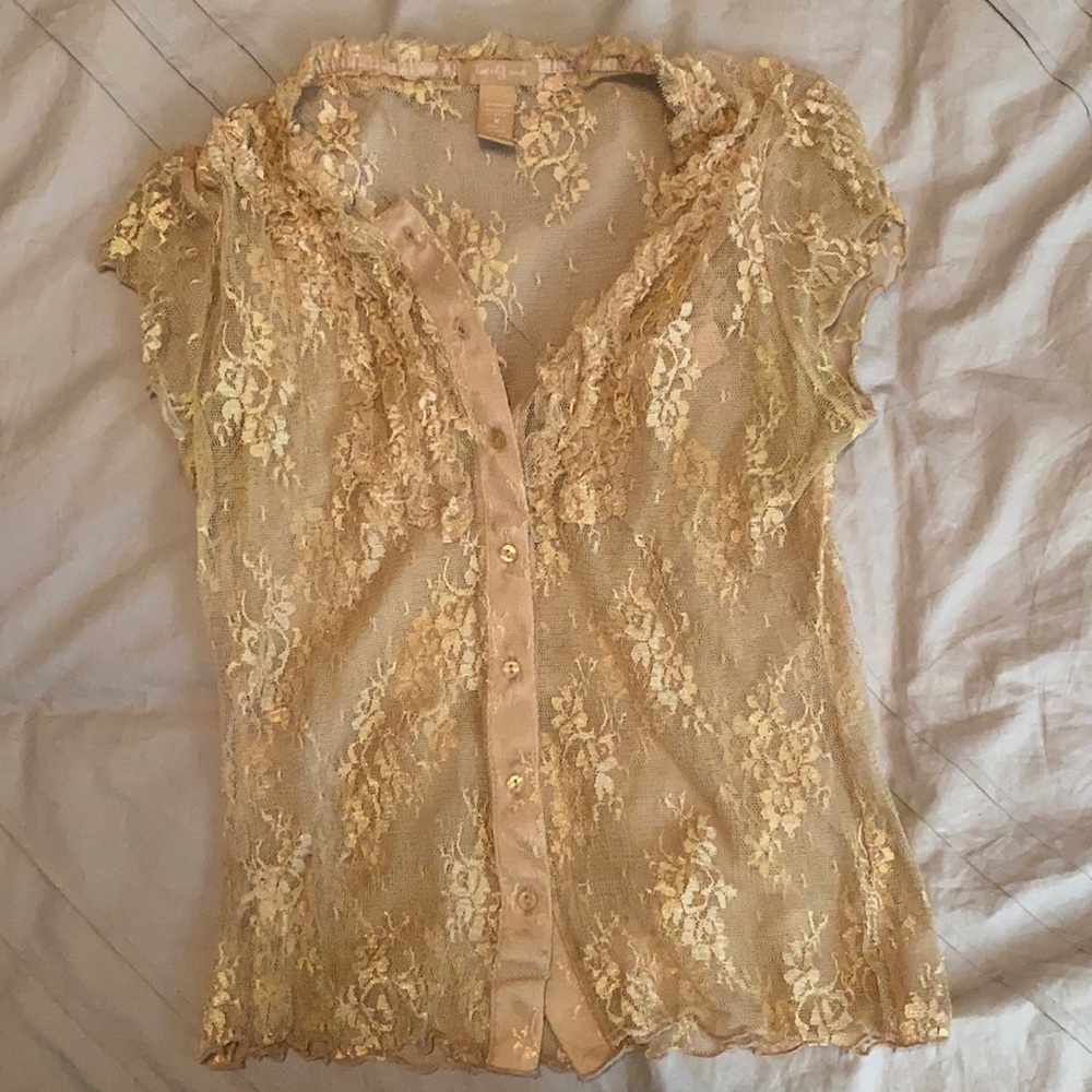 Forever 21 gold blouse